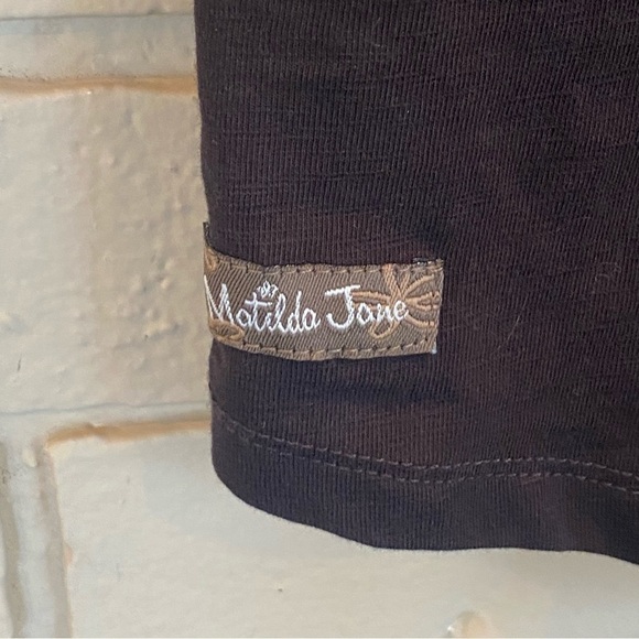 Matilda Jane Discovery Women’s Black Dress Size Small S Scoop Neck 3/4 Sleeve - Picture 3 of 6